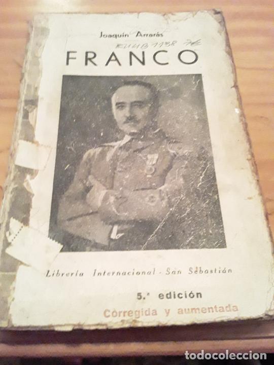 Libri di seconda mano: FRANCO.JOAQUIN ARRARAS.LIBRERIA INTERNACIONAL.SAN SEBASTIAN.1938.314 PAGINAS