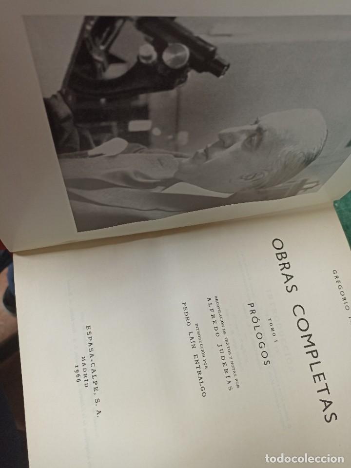 Libros de segunda mano: Gregorio Mara&ntilde;&oacute;n. Obras completas. T.I. Pr&oacute;logos. - Foto 2