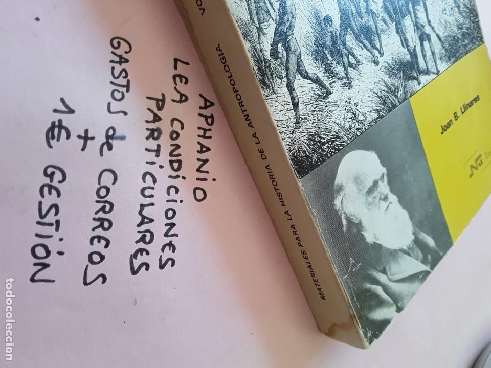 Libros de segunda mano: MATERIALES PARA LA HISTORIA DE LA ANTROPOLOG&Iacute;A -LIBRO DE TEXTO -env&iacute;o certif TC 4,99 - Foto 4