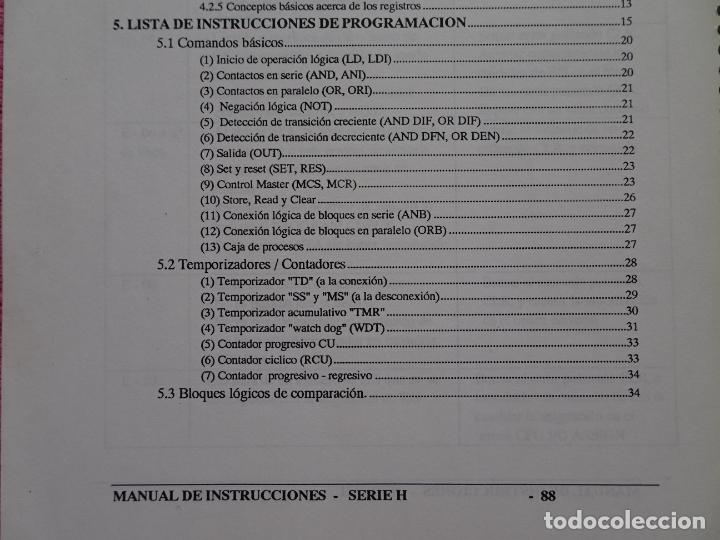 Libros de segunda mano: manual de instrucciones Hitachi H 300/700/2000 PLCs aut&oacute;matas programables - Foto 12