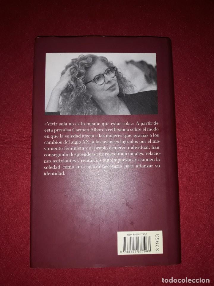 Libros de segunda mano: Solas Carmen Alborch Circulo de Lectores 1999 - Foto 2