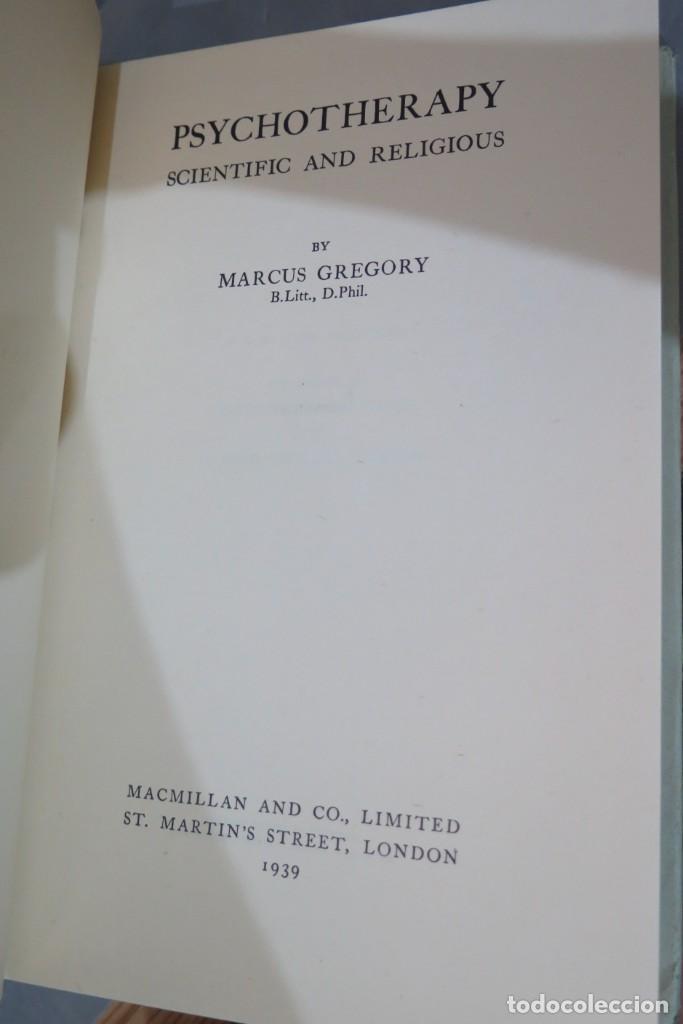 Libros de segunda mano: PSYCHOTHERAPY. SCIENTIFIC AND RELIGIOUS. Gregory - Foto 2