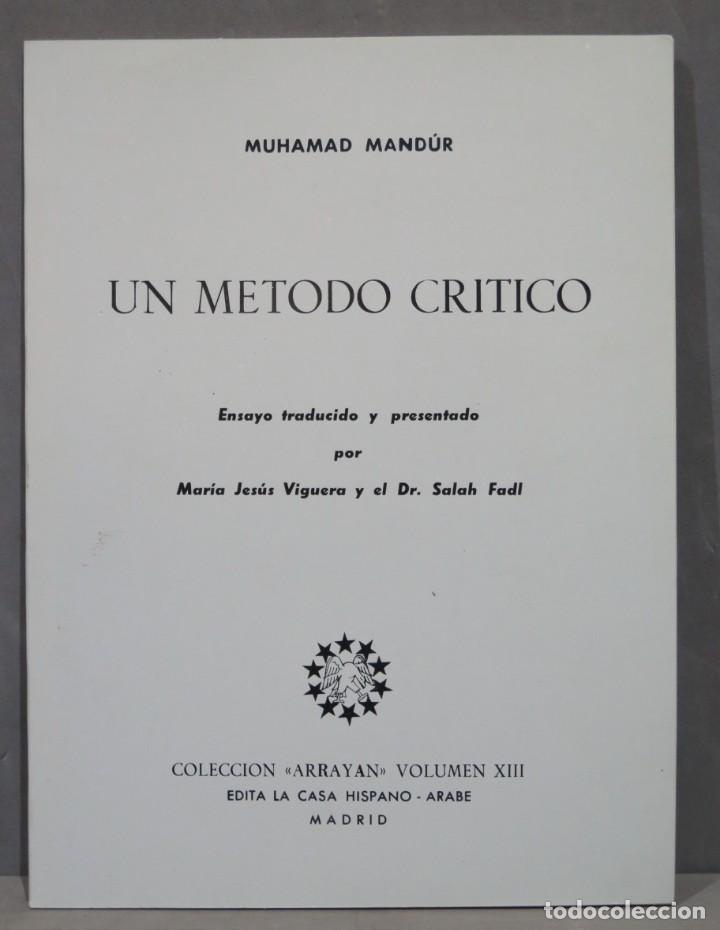 Libros de segunda mano: UN METODO CRITICO. MANDUR - Foto 1