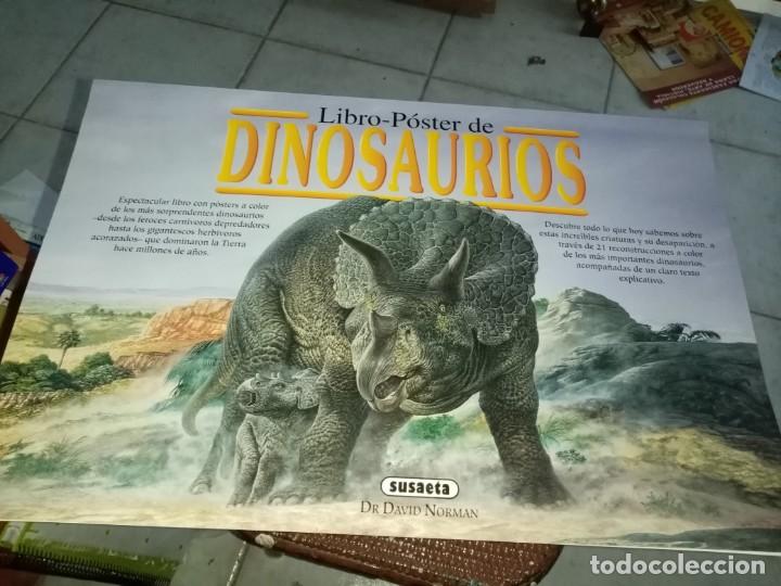 Libros de segunda mano: LIBRO P&Oacute;STER DE DINOSAURIOS. GRAN FORMATO. SUSAETA. EST5B5 - Foto 1