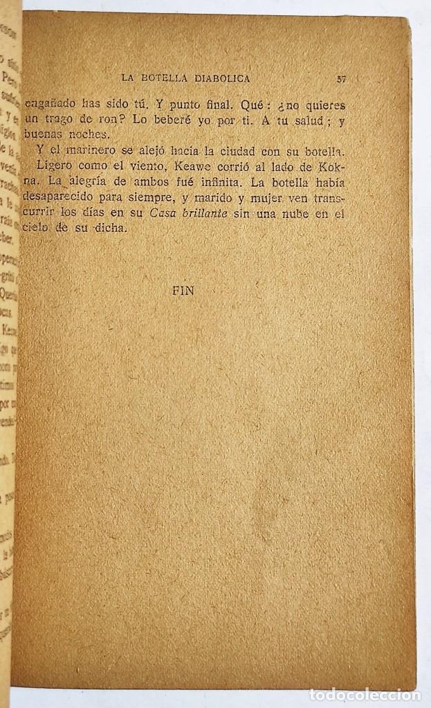 Libros de segunda mano: R.L. STEVENSON. LA BOTELLA DI&Aacute;BOLICA. POPULAR. - Foto 4