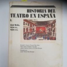 Livros em segunda mão: HISTORIA DEL TEATRO ESPAÑOL, TOMO I. DÍEZ BORQUE, TAURUS EDICIONES 1984. Lote 287950518