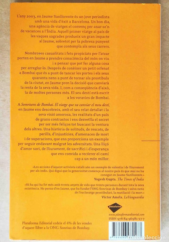 Libros de segunda mano: Somriures de Bombai (Jaume Sanllorente) - Foto 2