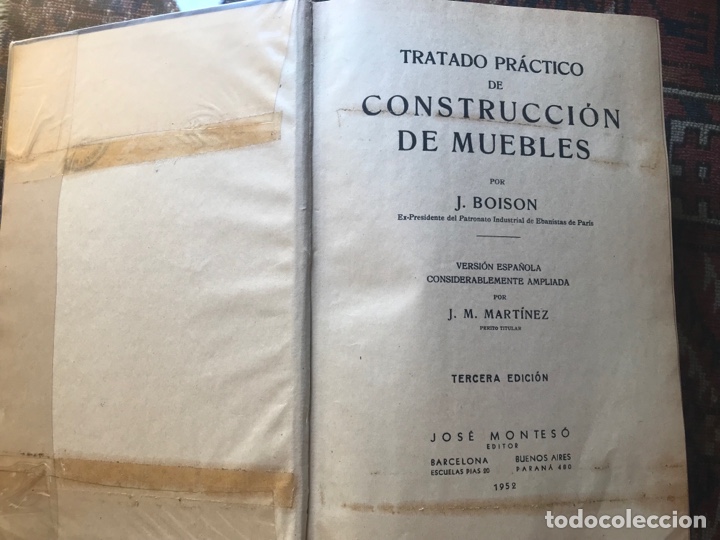 Libros de segunda mano: Tratado pr&aacute;ctico de construcci&oacute;n de muebles. J. Boison 1952 - Foto 5