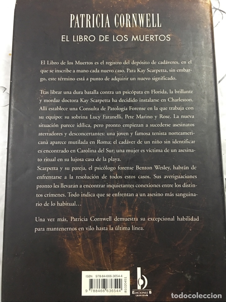 Libros de segunda mano: PATRICIA CORNWELL. EL LIBRO DE LOS MUERTOS - TAPA DURA - Foto 4