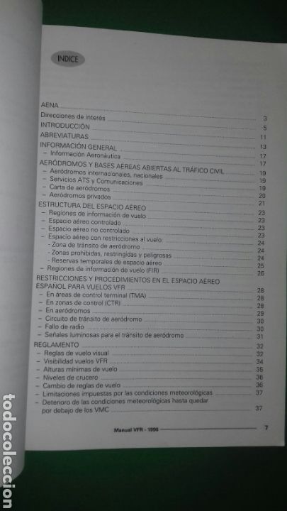 Libros de segunda mano: MANUAL VFR. AENA, 1996. ILUSTRADO. - Foto 3