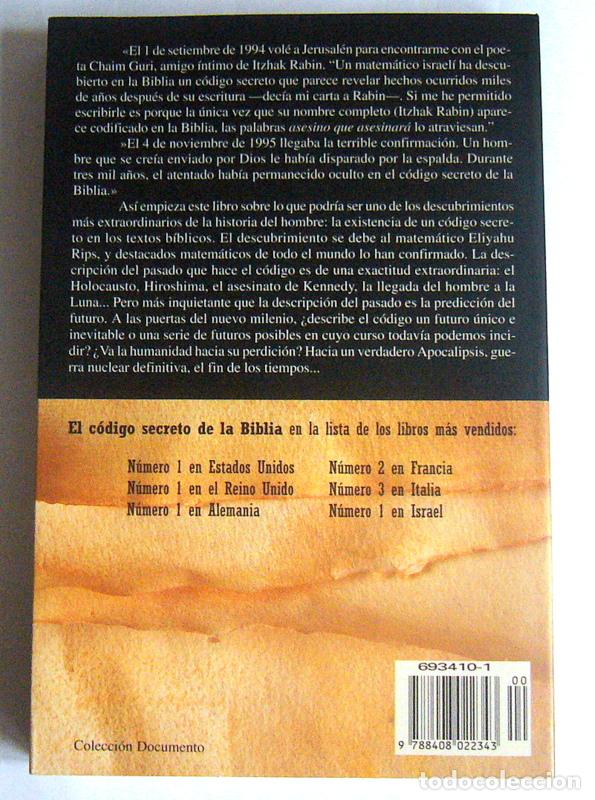 Libros de segunda mano: EL CODIGO SECRETO DE LA BIBLIA - MICHAEL DROSNIN - Foto 2