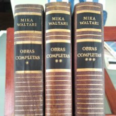 Libros de segunda mano: MIKA WALTARI-OBRAS COMPLETAS-TRES TOMOS COMPLETA-PLENA PIEL-1ª EDICION LOS TRES-LUIS DE CARALT. Lote 288392498