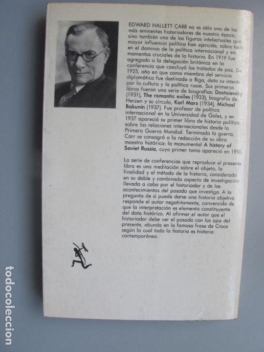Libros de segunda mano: &iquest; QU&Eacute; ES LA HISTORIA ? -E.H. CARR.- EDITORIAL SEIX BARRAL. 7&ordf; EDICI&Oacute;N. 1978 - Foto 2