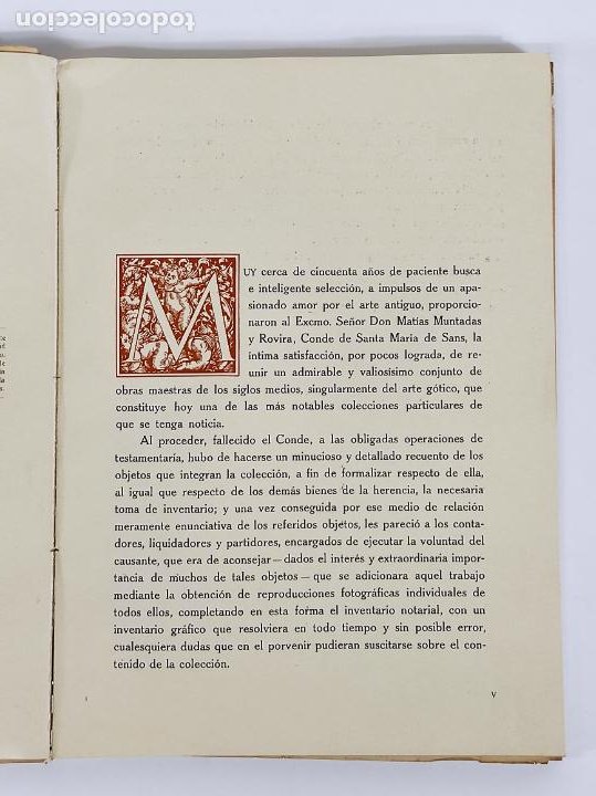 Libros de segunda mano: La Colección Muntadas - Catálogo - Tarjeta, Firma y Dedicatoria del Conde Santa María de Sans - Foto 11 - 288457903
