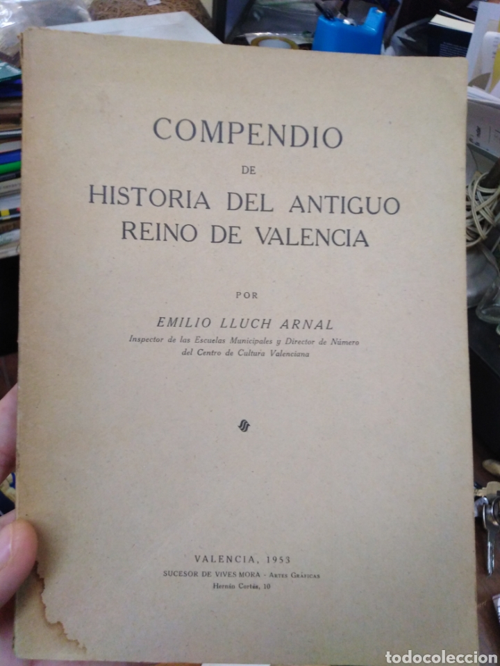 Libros de segunda mano: COMPENDIO DE HISTORIA DEL ANTIGUO REINO DE VALENCIA-EMILIO LLUCH ARNAL 1953 INTONSO
