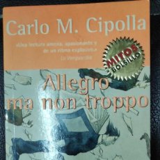 Libros de segunda mano: ALLEGRO MA NON TROPPO ( CARLO M. CIPOLLA ) MONDADORI. Lote 288916418