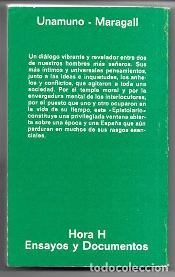 Libros de segunda mano: Unamuno - Maragall . Epistolario y escritos complementarios - Foto 2