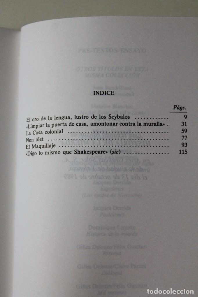 Libros de segunda mano: Dominique Laporte - Historia de la mierda - Pre-Textos 2&ordf; edici&oacute;n - Foto 3