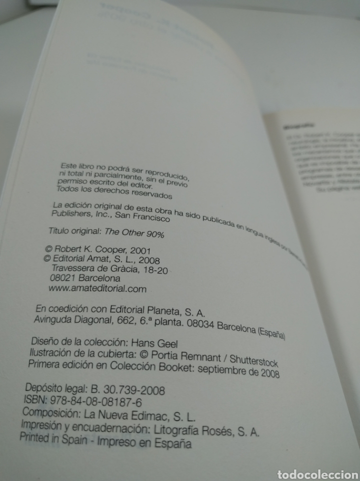 Libros de segunda mano: Aprender a utilizar el otro 99%. Robert K Cooper. Booket. - Foto 3