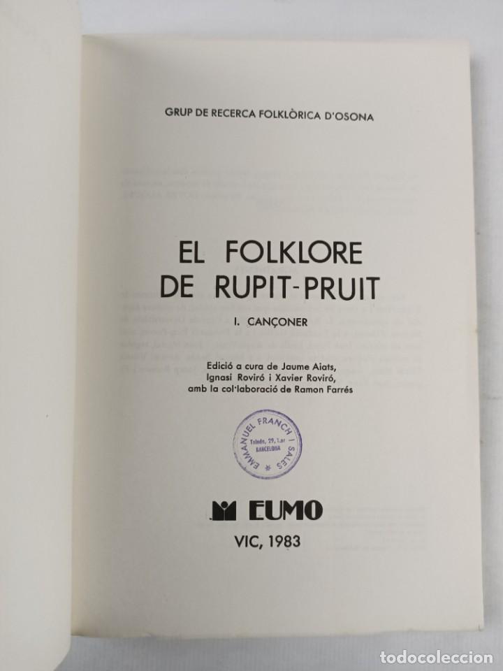 Libros de segunda mano: EL FOLKLORE DE RUPIT - PRUIT / I. CAN&Ccedil;ONER - Foto 4