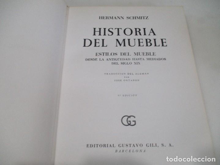 Libros de segunda mano: HERMANNN SCHIMITZ Historia del mueble W9617 - Foto 2 - 290161943