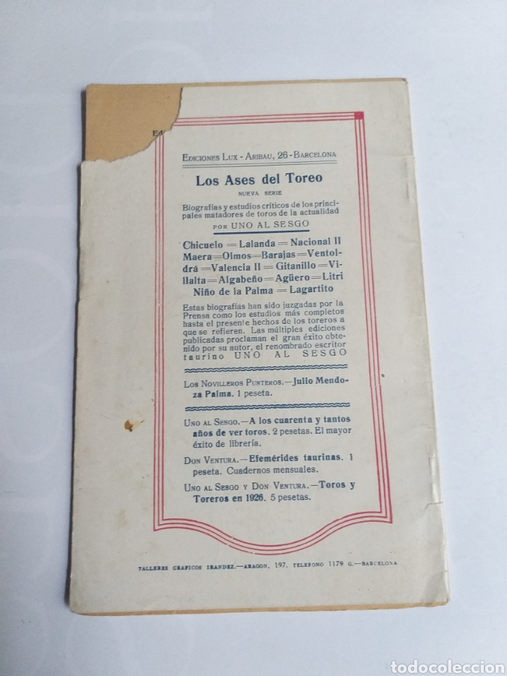 Libros de segunda mano: Marcial Lalanda. Uno al Sesgo . Los Ases del toreo . . Toros - Foto 5