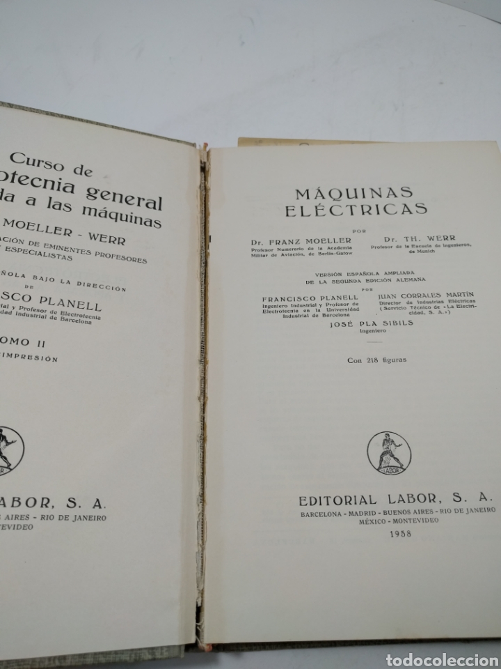 Libros de segunda mano: Curso de electrotecnia general y aplicadas a las m&aacute;quinas. Editorial Labor. - Foto 3