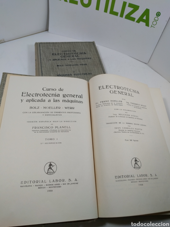 Libros de segunda mano: Curso de electrotecnia general y aplicadas a las m&aacute;quinas. Editorial Labor. - Foto 4