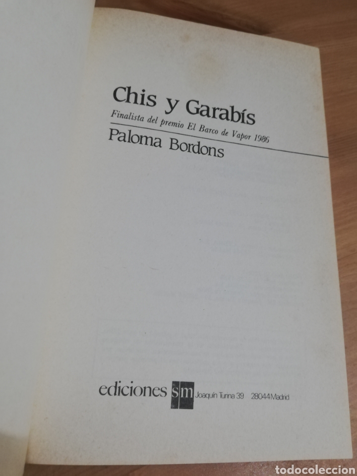 Libros de segunda mano: CHIS Y GARAB&Iacute;S (PALOMA BORDONS) - Foto 2