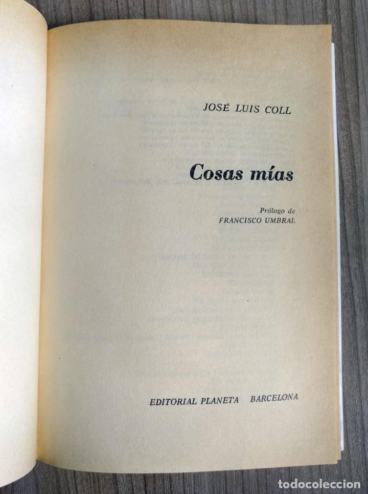 Libros de segunda mano: Libro, cosas mias de Jose Luis Coll, - Foto 2