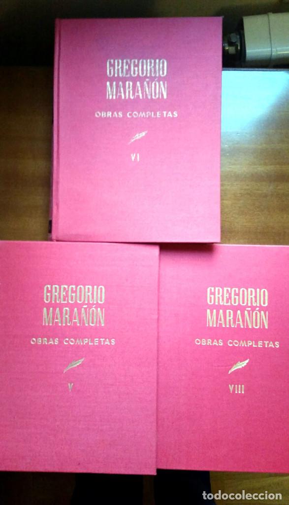 Libros de segunda mano: OBRAS COMPLETAS - GREGORIO MARA&Ntilde;ON TOMOS V, VI VII - Foto 2