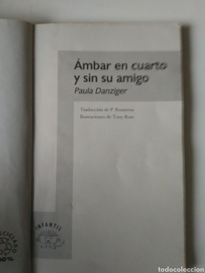 Libros de segunda mano: &Aacute;MBAR EN CUARTO Y SIN SU AMIGO/PAULA DANZIGER - Foto 3