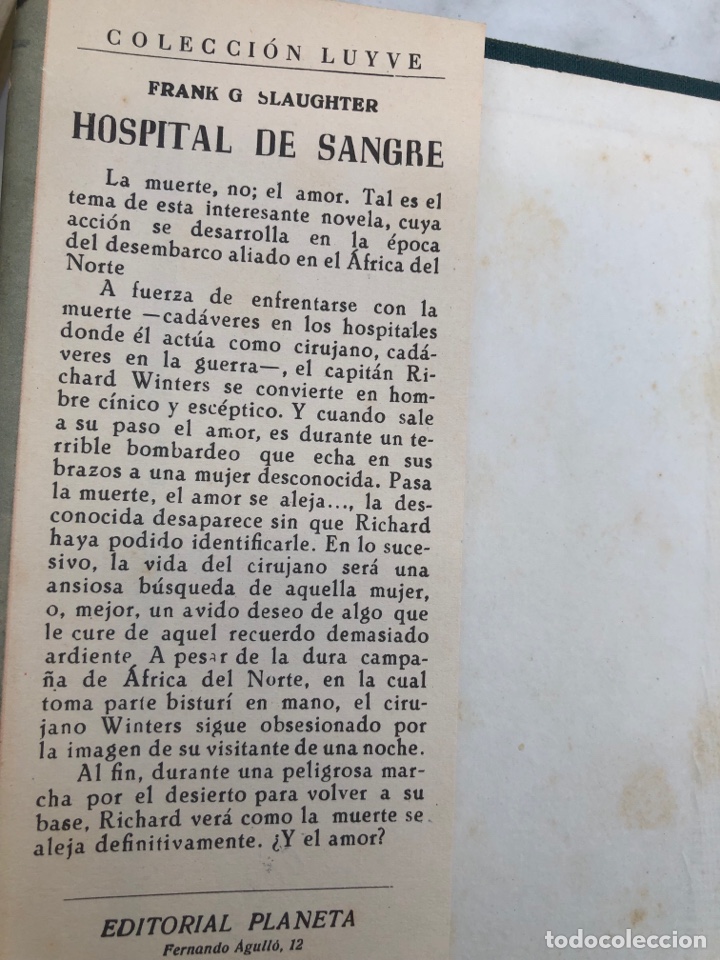 Libros de segunda mano: &ldquo;HOSPITAL DE SANGRE&rdquo; de Frank G. Slaughter - Foto 2