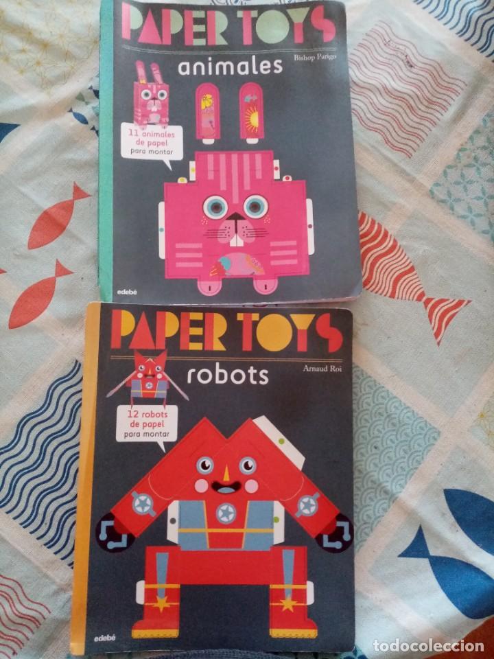 Libros de segunda mano: Paper toys -animales y robots- Ed. edebe - Foto 1