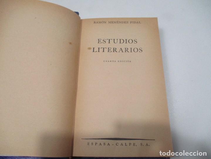 Libros de segunda mano: RAM&Oacute;N MENENDEZ PIDAL Estudios literarios W9833 - Foto 2