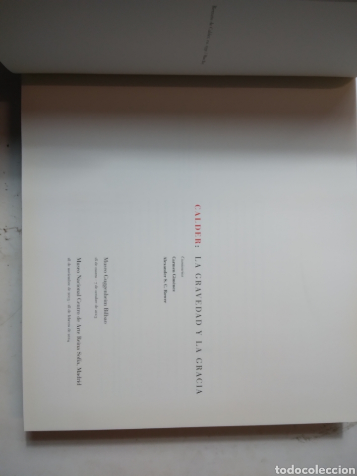 Libros de segunda mano: Calder: La gravedad y la gracia, Museo Guggenheim Bilbao,2003 - Foto 2