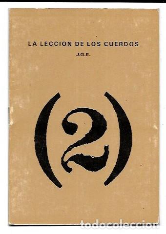 Libros de segunda mano: J. G. E. . La lecci&oacute;n de los cuerdos - Foto 1