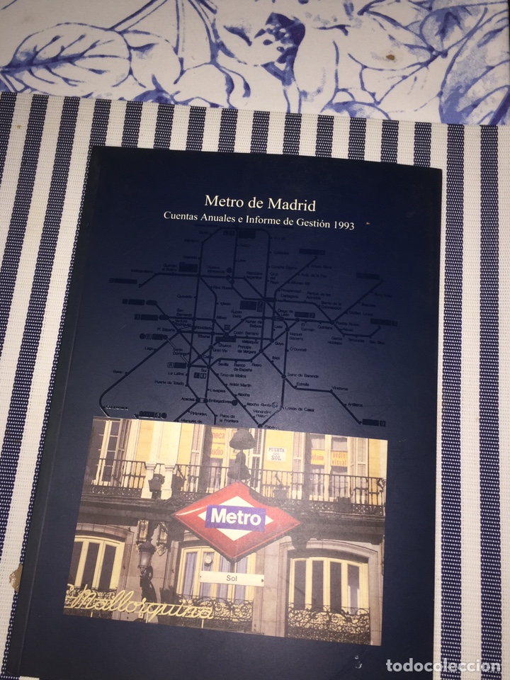 Libros de segunda mano: metro de madrid 1993 libro de cuentas y de gestion - Foto 1
