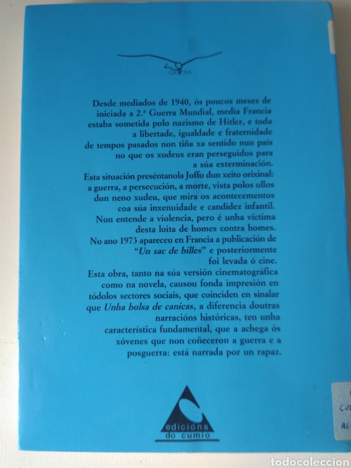Libros de segunda mano: UNHA BOLSA DE CANICAS/JOSEPH JOFFO - Foto 3