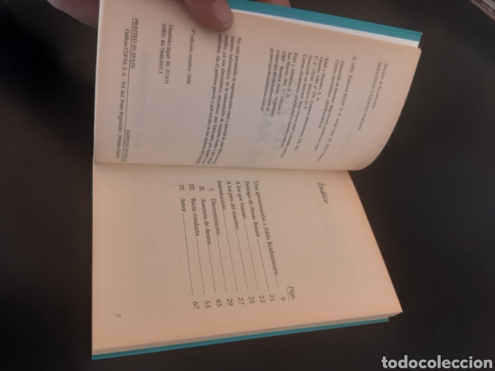 Libros de segunda mano: A los pies del maestro -J. Krishnamurti- - Foto 5