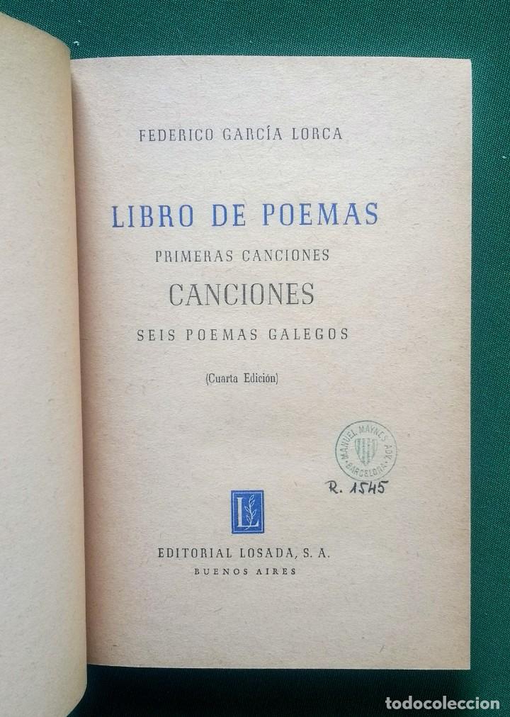 Libros de segunda mano: OBRAS COMPLETAS DE GARC&Iacute;A LORCA - VOL. II - LOSADA 1944 - Foto 2