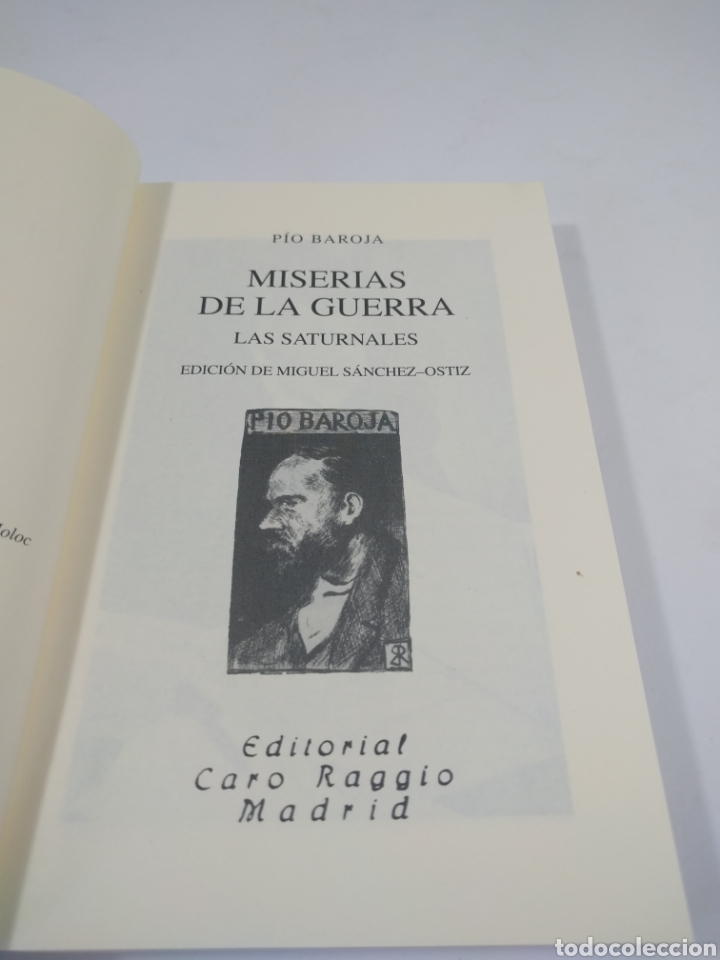 Libros de segunda mano: Miserias de la guerra. Las saturnales. P&iacute;o Baroja. - Foto 4