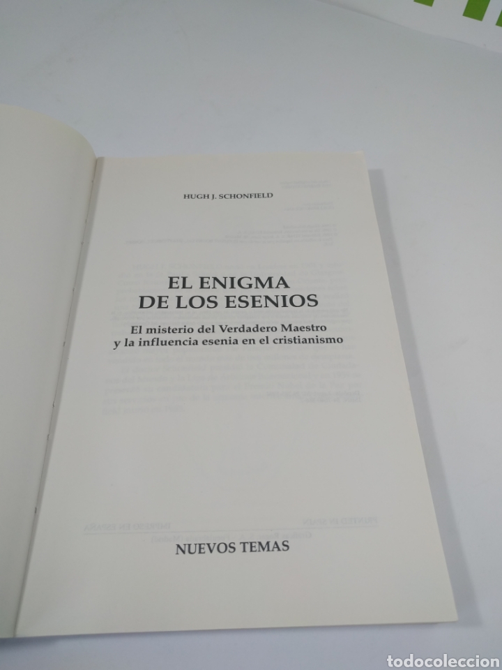 Libros de segunda mano: El enigma de los Esenios. Hugh Schonfield. Edaf. - Foto 3