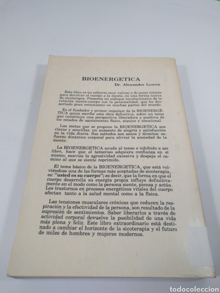 Libros de segunda mano: Bioenerg&eacute;tica. Dr Alexander Lowen. Diana. - Foto 3