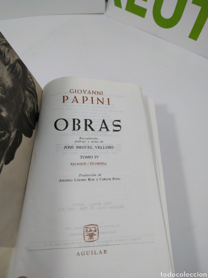 Libros de segunda mano: Obras. Giovanni Papini. Aguilar. - Foto 2