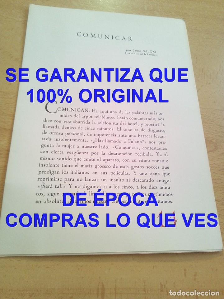 Libros de segunda mano: JAIME SALOM COMUNICAR 8 PG 25 CMS U36 - Foto 1