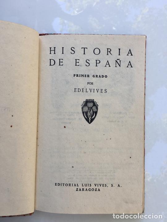 Libros de segunda mano: Historia de espa&ntilde;a 1&ordm; grado, luis vives 1936 - Foto 2