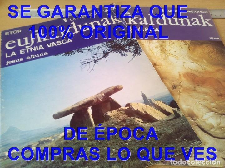 Libros de segunda mano: LA ETNIA VASCA 1 Y 2 PREHISTORIA ARTE EUSKALDUNAK 32 PG 1976 U71