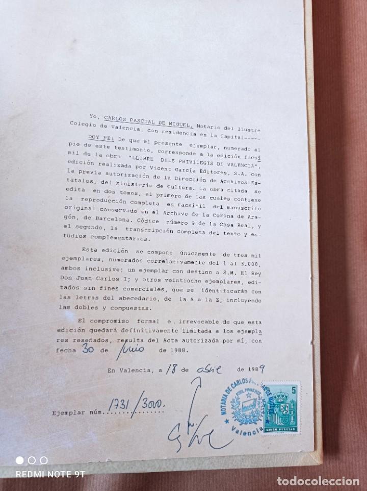 Libros de segunda mano: EL LLIBRE DELS PRIVILEGIS DE VALENCIA 2 TOMOS - FACS&Iacute;MIL - Foto 28
