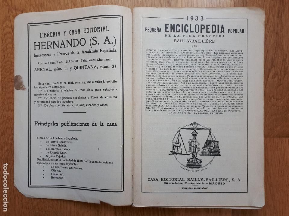 Libros de segunda mano: Almanaque Bailly-Bailliere 1933 - Foto 1